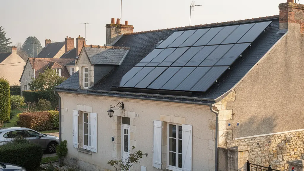 Installation de panneaux solaires thermiques sur toiture ardoise en Pays de la Loire
